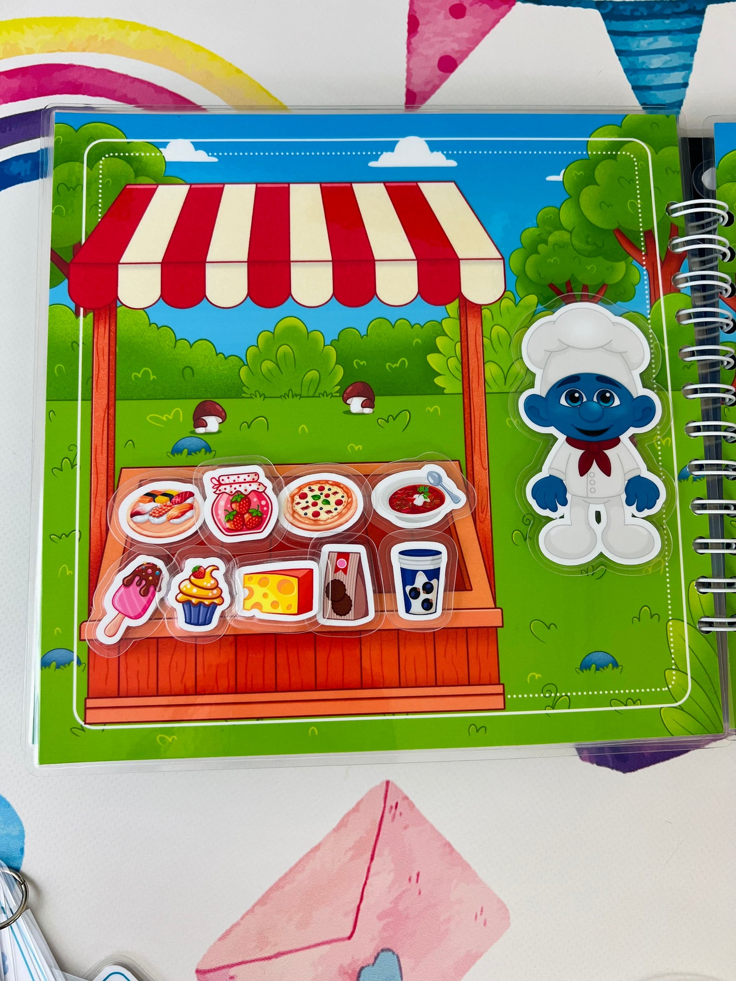 Märchenschlümpfe – Interaktives Buch mit Klett-Stickern