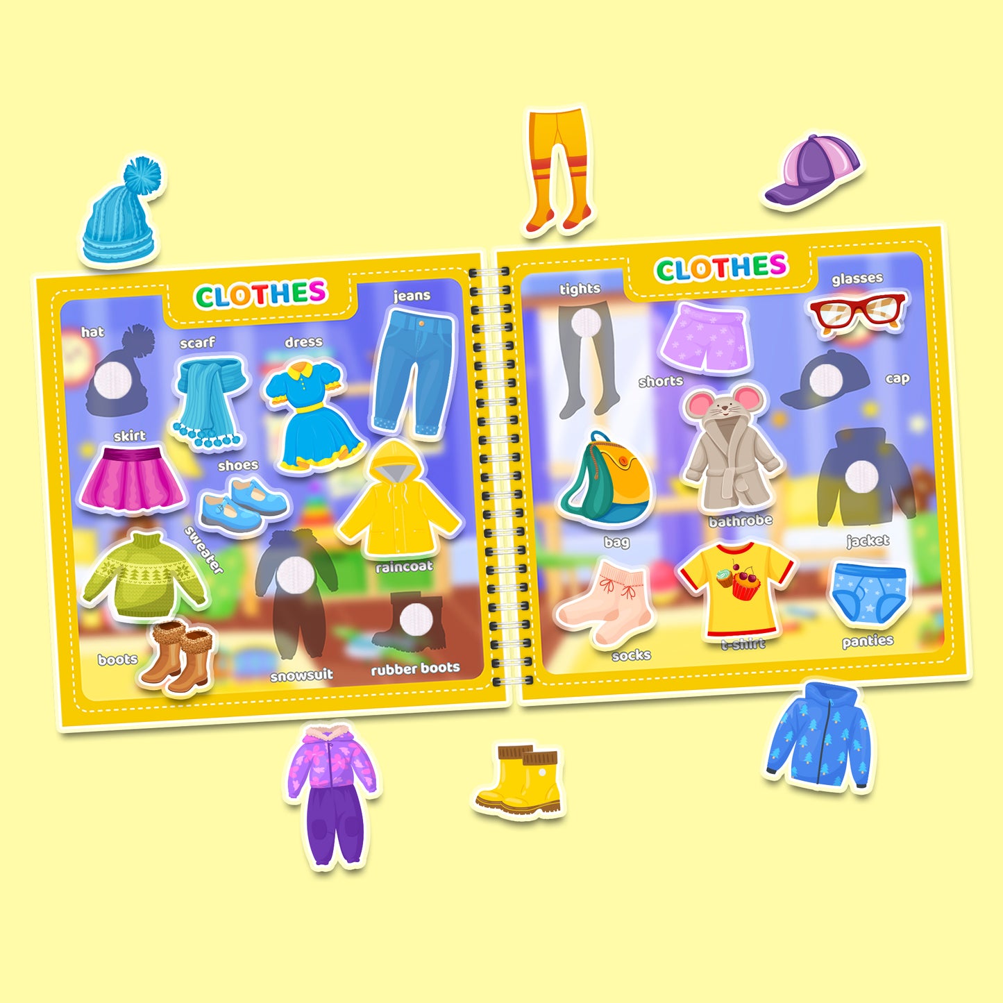 My First English (Part 2) – Interaktives Buch mit Klett-Stickern