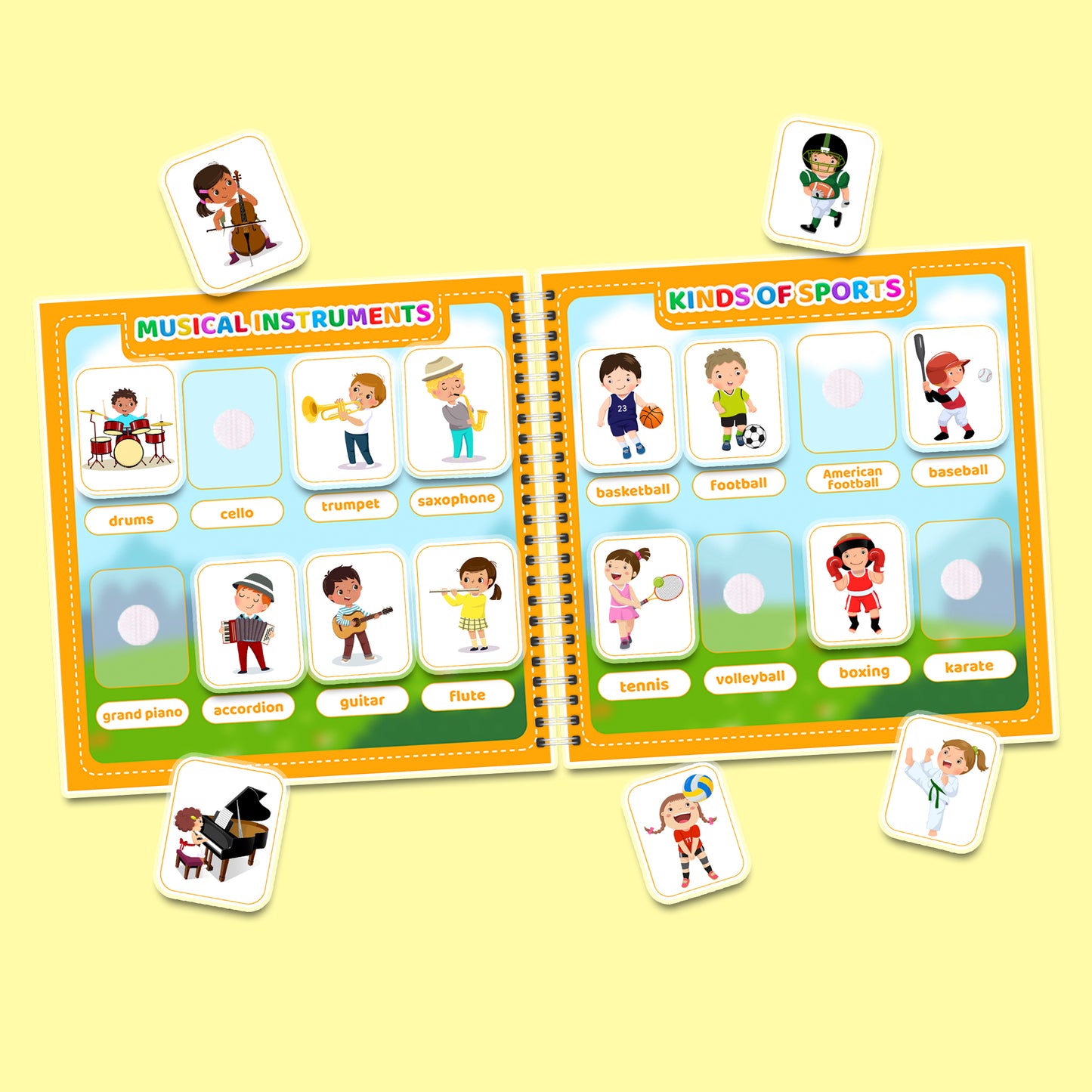 My First English (Part 2) – Interaktives Buch mit Klett-Stickern