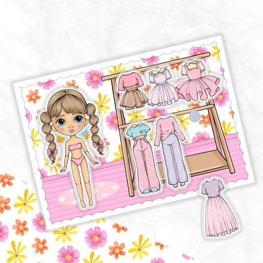 Anziehen und Spielen, Meine süßen Puppen - Kreativ-Buch mit Klett-Stickern