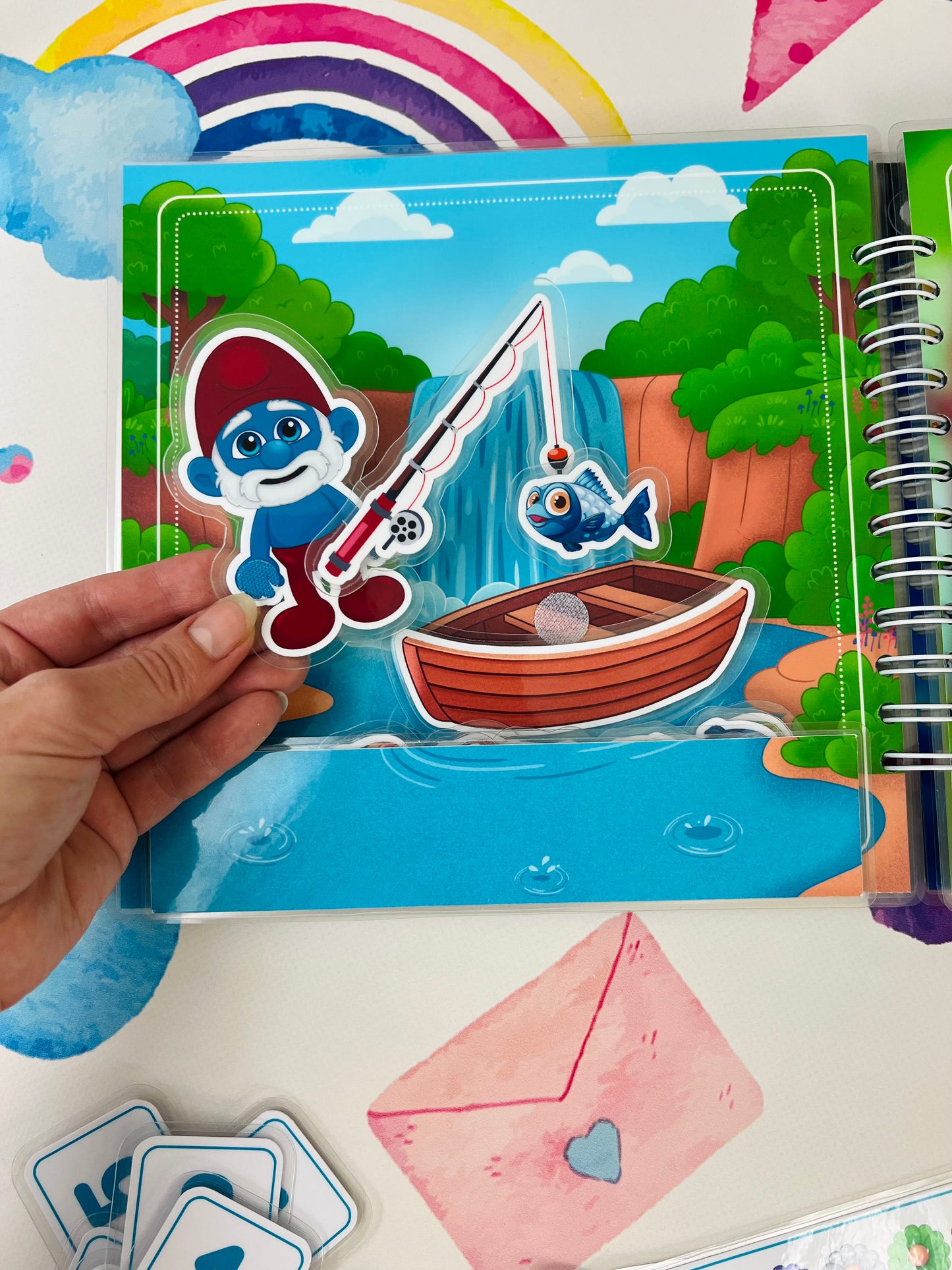 Märchenschlümpfe – Interaktives Buch mit Klett-Stickern