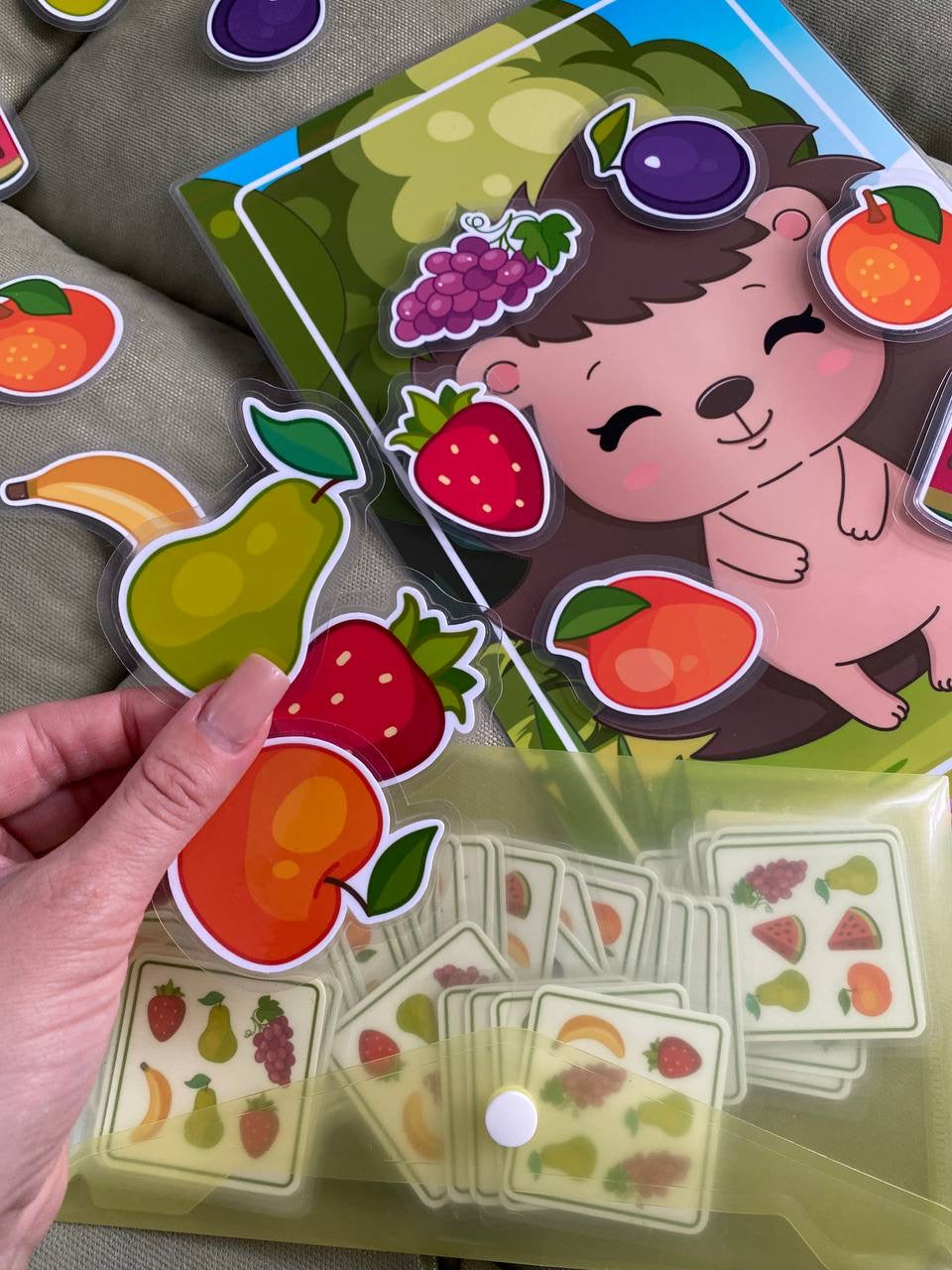 Lernspiel „Der fleißige Igel“ -  Sammle nach Vorlage