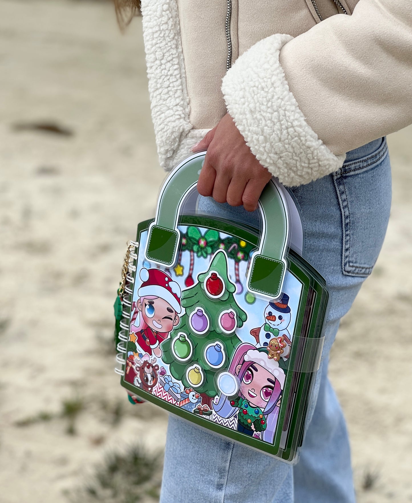 Weihnachtszauber - Kreativ-Buch mit Klett-Stickern