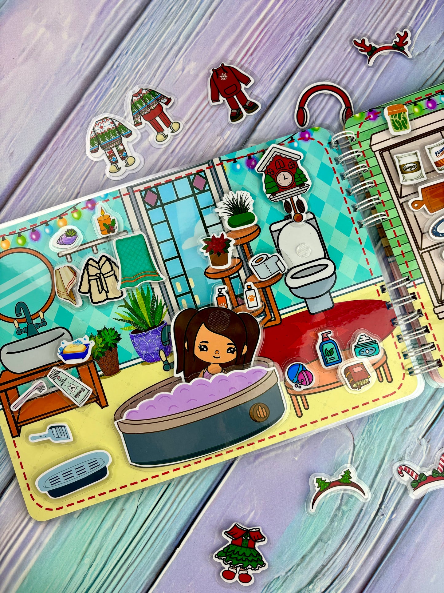 Wintermärchen (Teil 1) - Kreativ-Buch mit Klett-Stickern