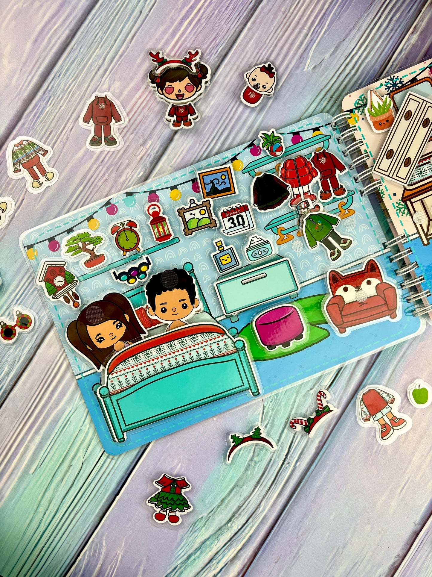 Wintermärchen (Teil 1) - Kreativ-Buch mit Klett-Stickern