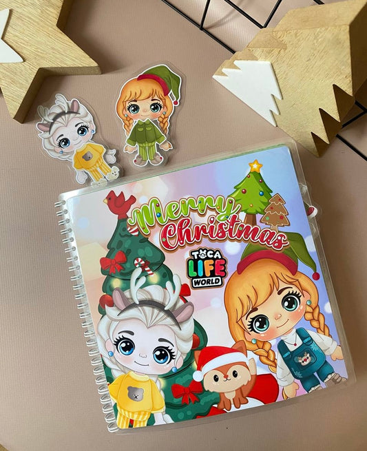 Merry Christmas – Kreativ-Buch mit Klett-Stickern