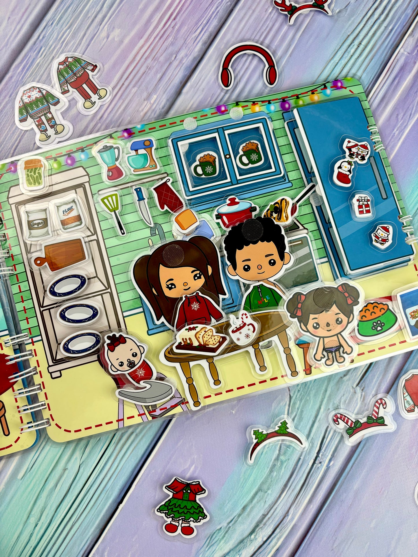 Wintermärchen (Teil 1) - Kreativ-Buch mit Klett-Stickern