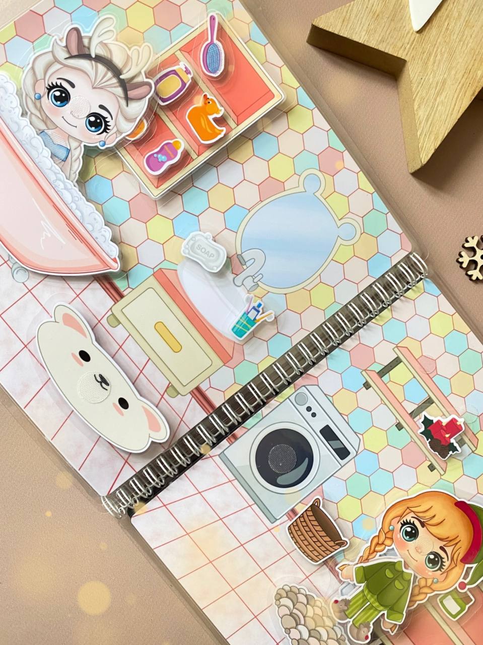 Merry Christmas – Kreativ-Buch mit Klett-Stickern