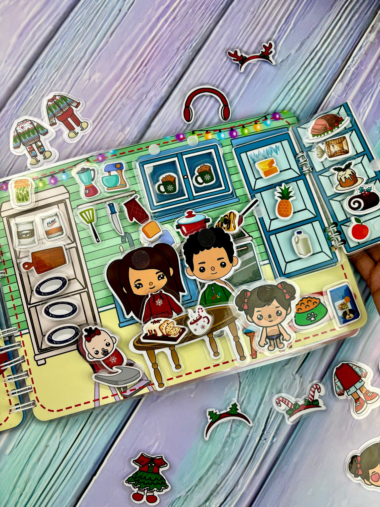 Wintermärchen (Teil 1) - Kreativ-Buch mit Klett-Stickern