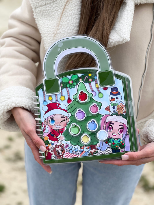 Weihnachtszauber - Kreativ-Buch mit Klett-Stickern