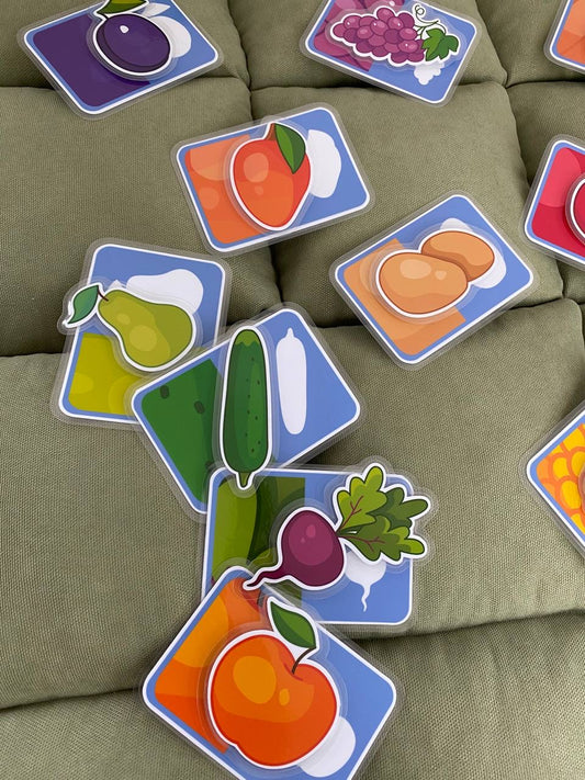 Lernspiel „Obst & Gemüse zuordnen“ – Erkennen, vergleichen & richtig platzieren