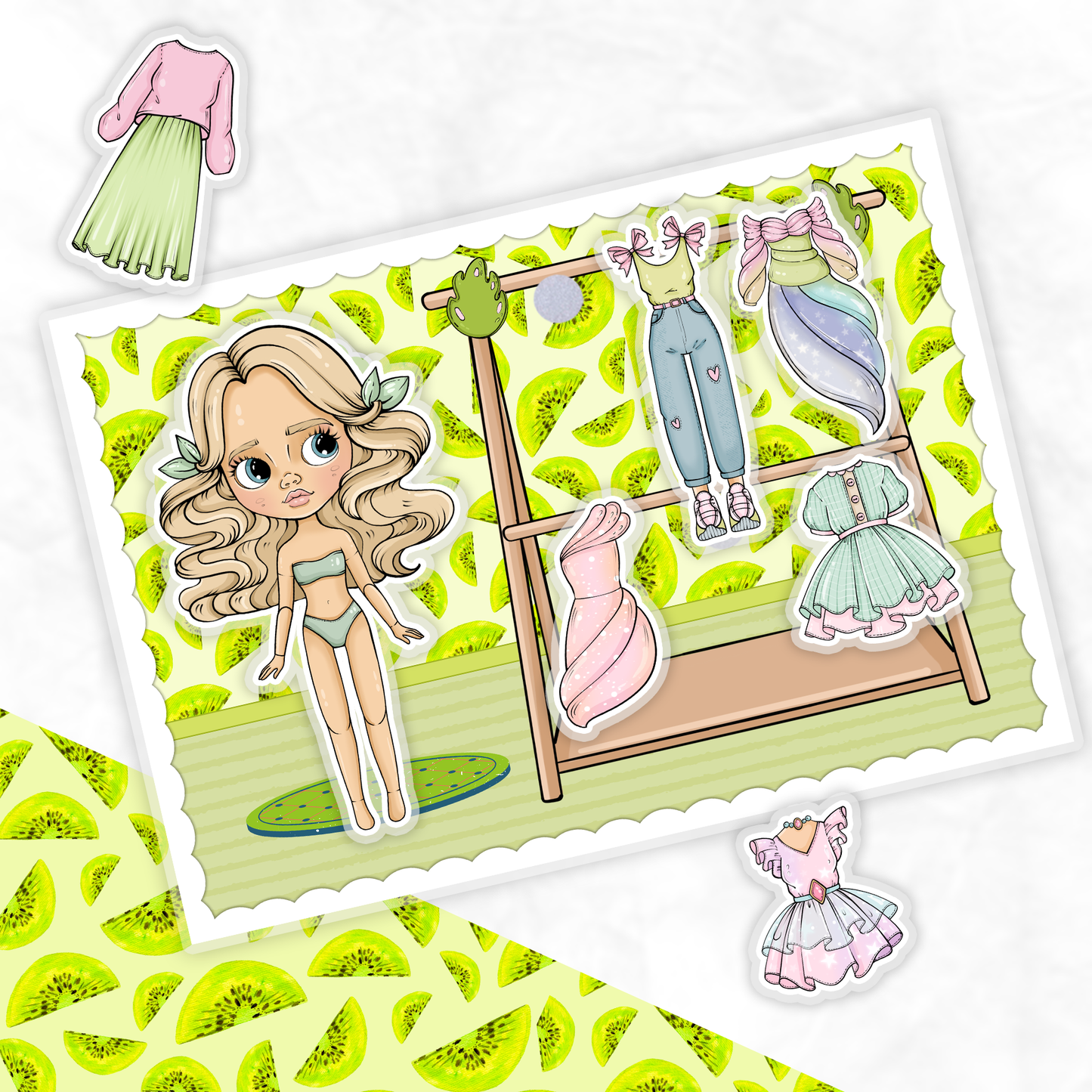 Anziehen und Spielen, Meine süßen Puppen - Kreativ-Buch mit Klett-Stickern