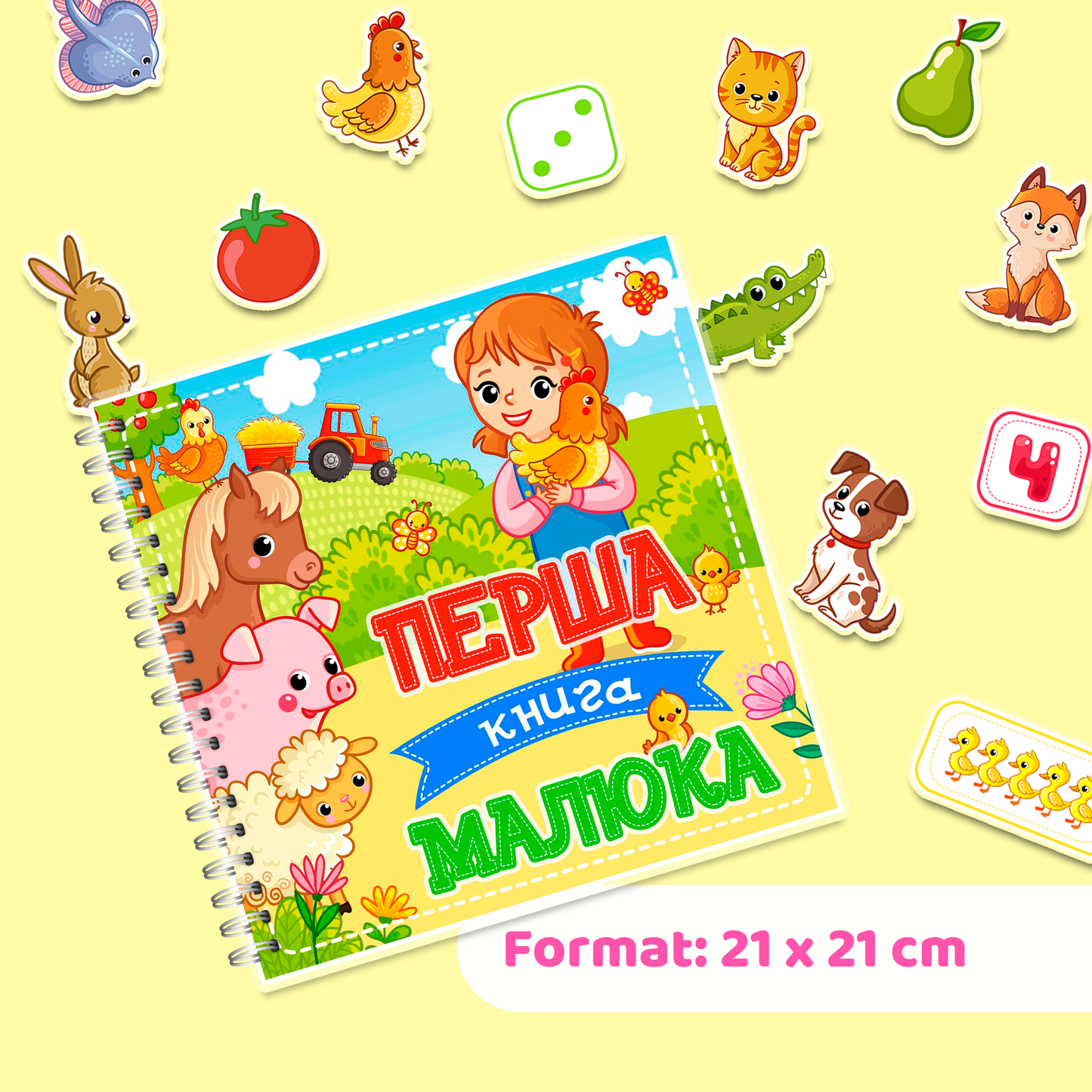 Erstes Lernbuch für Kleinkinder - Interaktives Buch mit Klett-Stickern