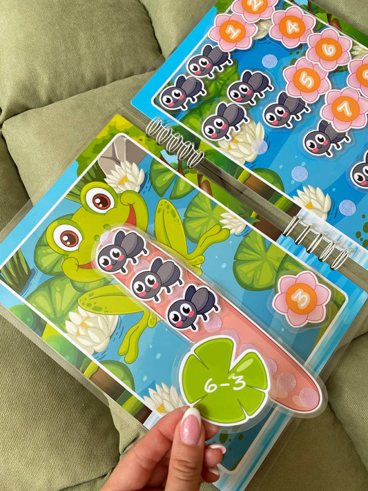 Kva-Frosch-Buch - Interaktives Buch mit Klett-Stickern